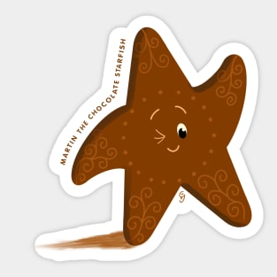 It's Martin the Chocolate Starfish Sticker